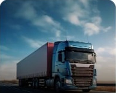 Truck on an open road